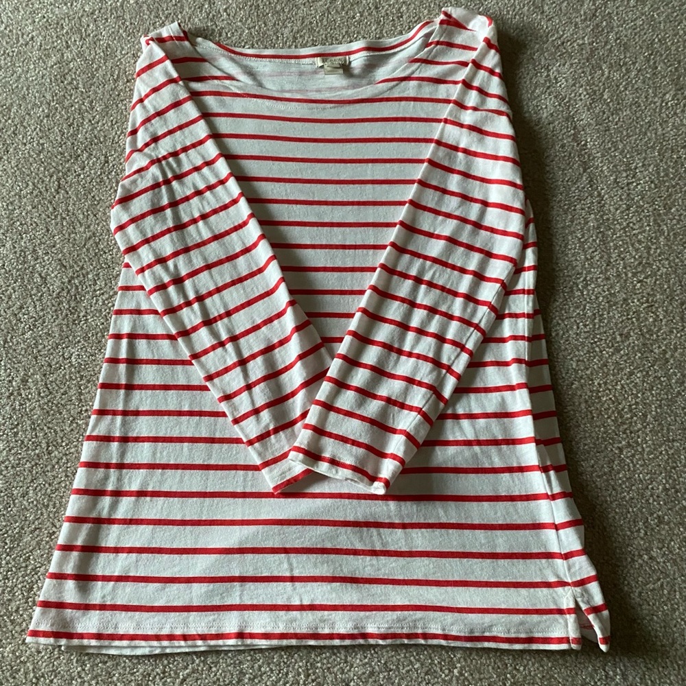 Two J Crew Tops in a striped pattern. Both tops are a small.